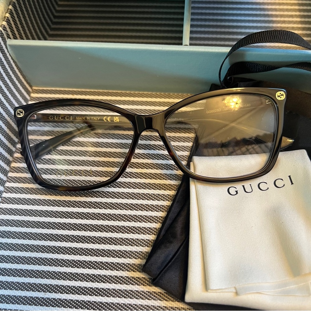 Gucci Women’s Tortoiseshell Eyeglasses NEW